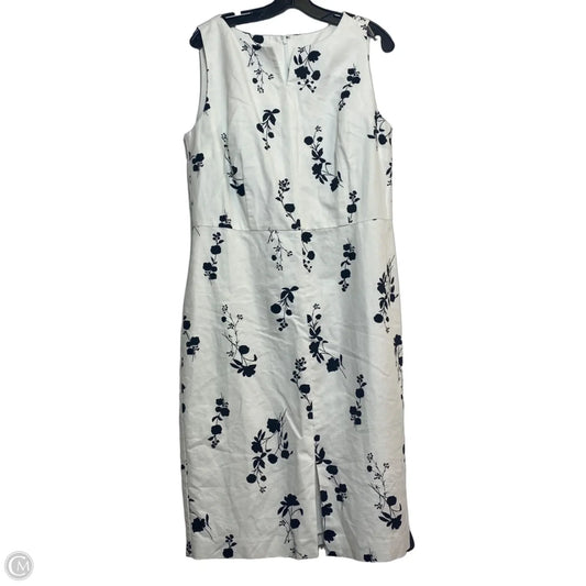 Dress Casual Midi By Ann Taylor In White, Size: L
