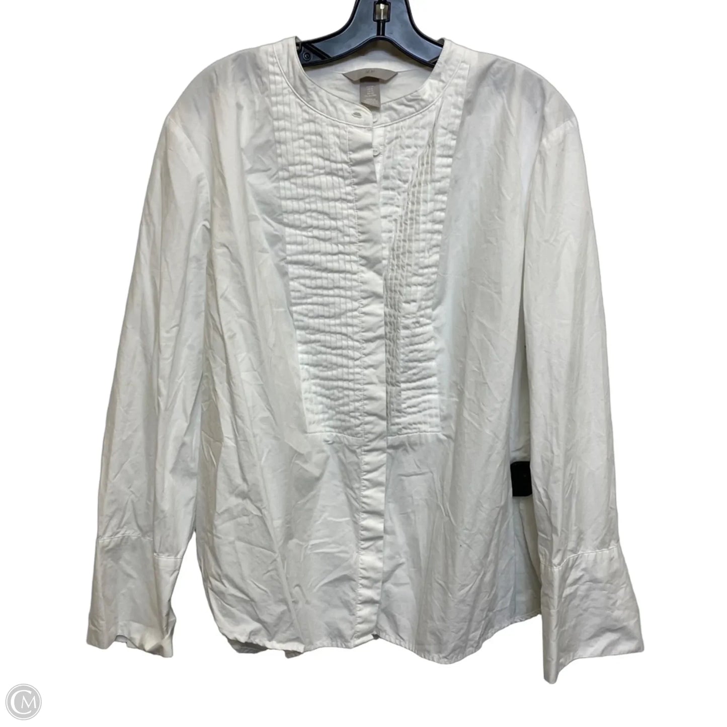 Top Long Sleeve By H&m In White, Size: L
