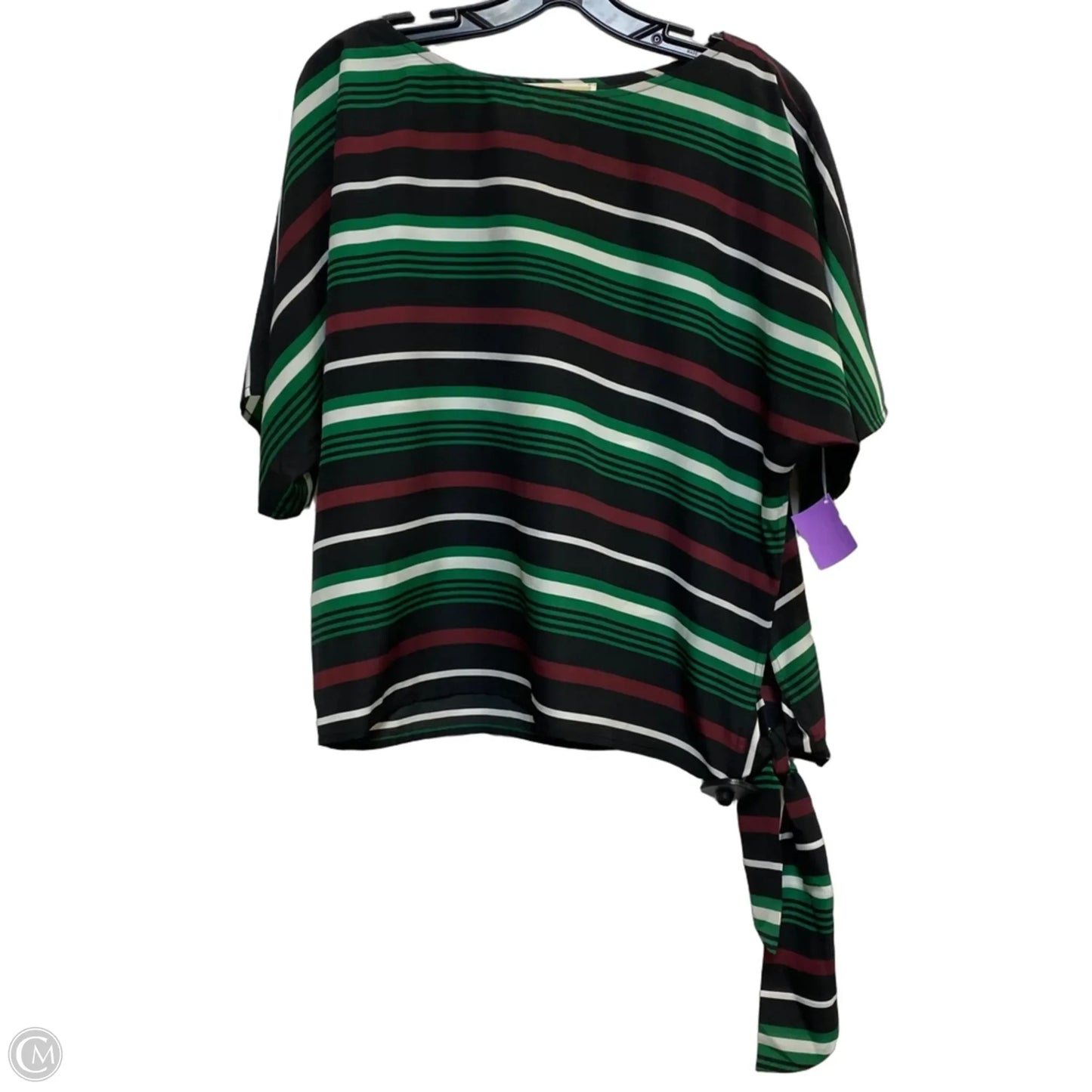 Top Short Sleeve By Michael By Michael Kors In Black & Green, Size: S