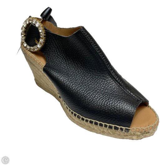 Sandals Heels Wedge By Maypol In Black, Size: 6.5