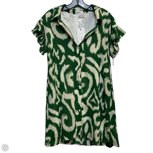 Dress Casual Short By Anniewear In Cream & Green, Size: S