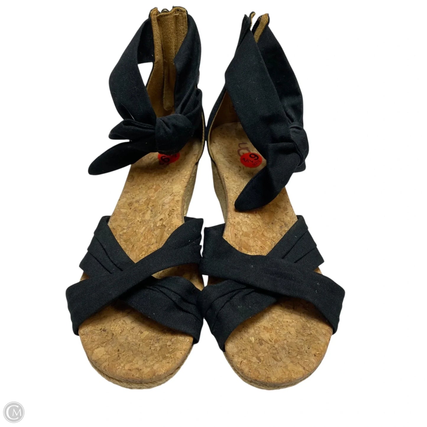 Sandals Designer By Ugg In Black, Size: 6.5