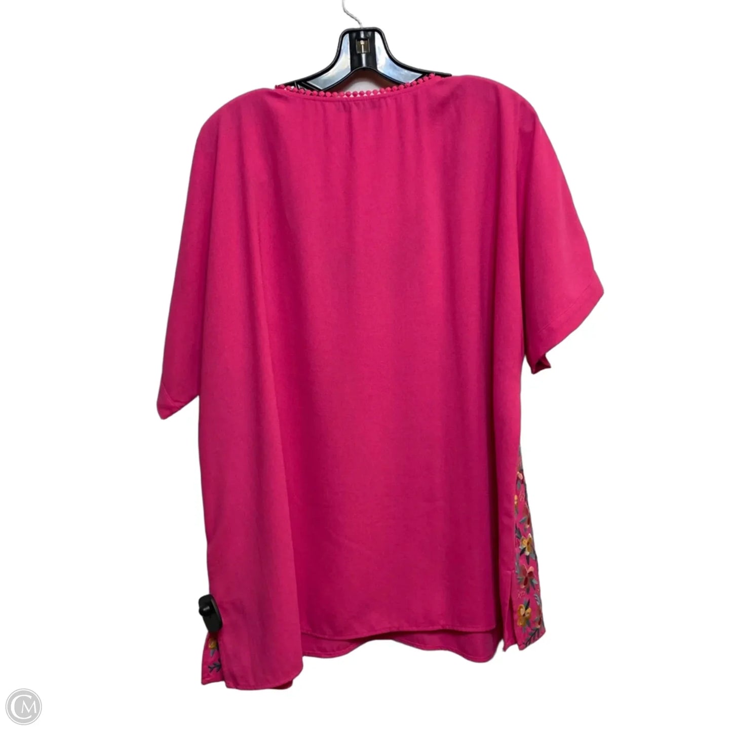 Top Short Sleeve By Andree By Unit In Pink, Size: 1x