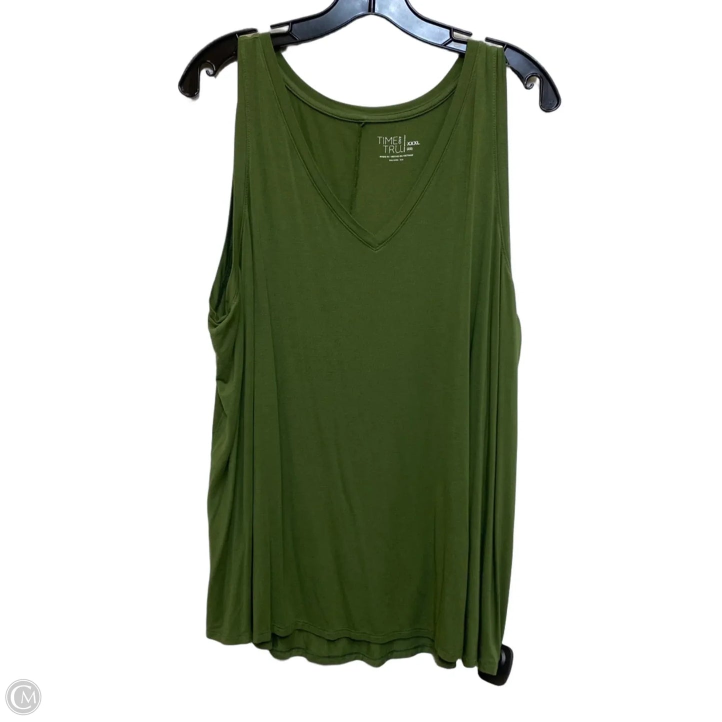 Top Sleeveless Basic By Time And Tru In Green, Size: 3x