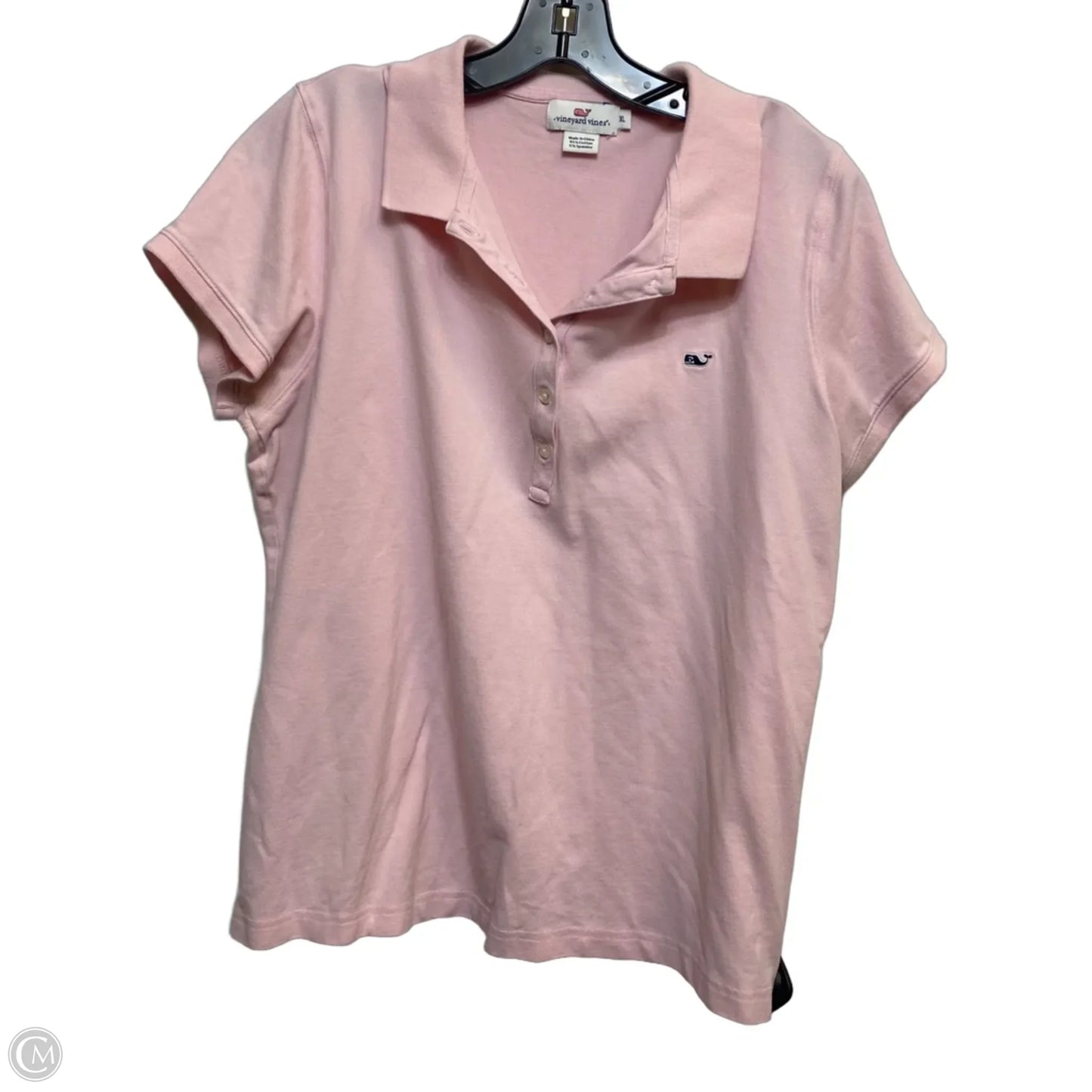 Top Short Sleeve Designer By Vineyard Vines In Pink, Size: Xl
