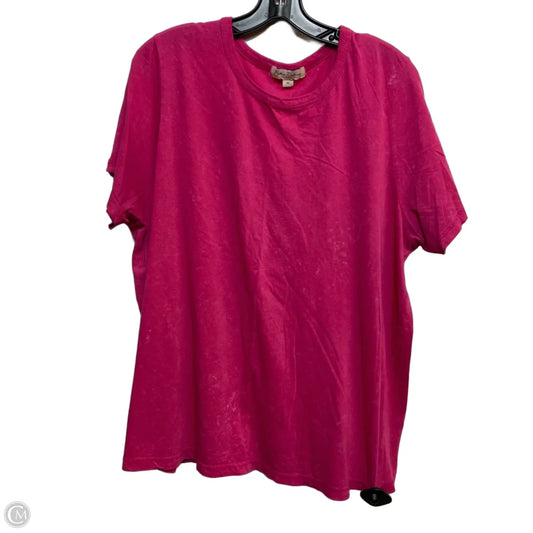 Top Short Sleeve Basic By Bellas Destiny In Pink, Size: 2x