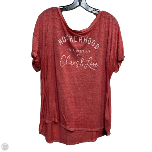 Top Short Sleeve By Maurices In Red, Size: 2x