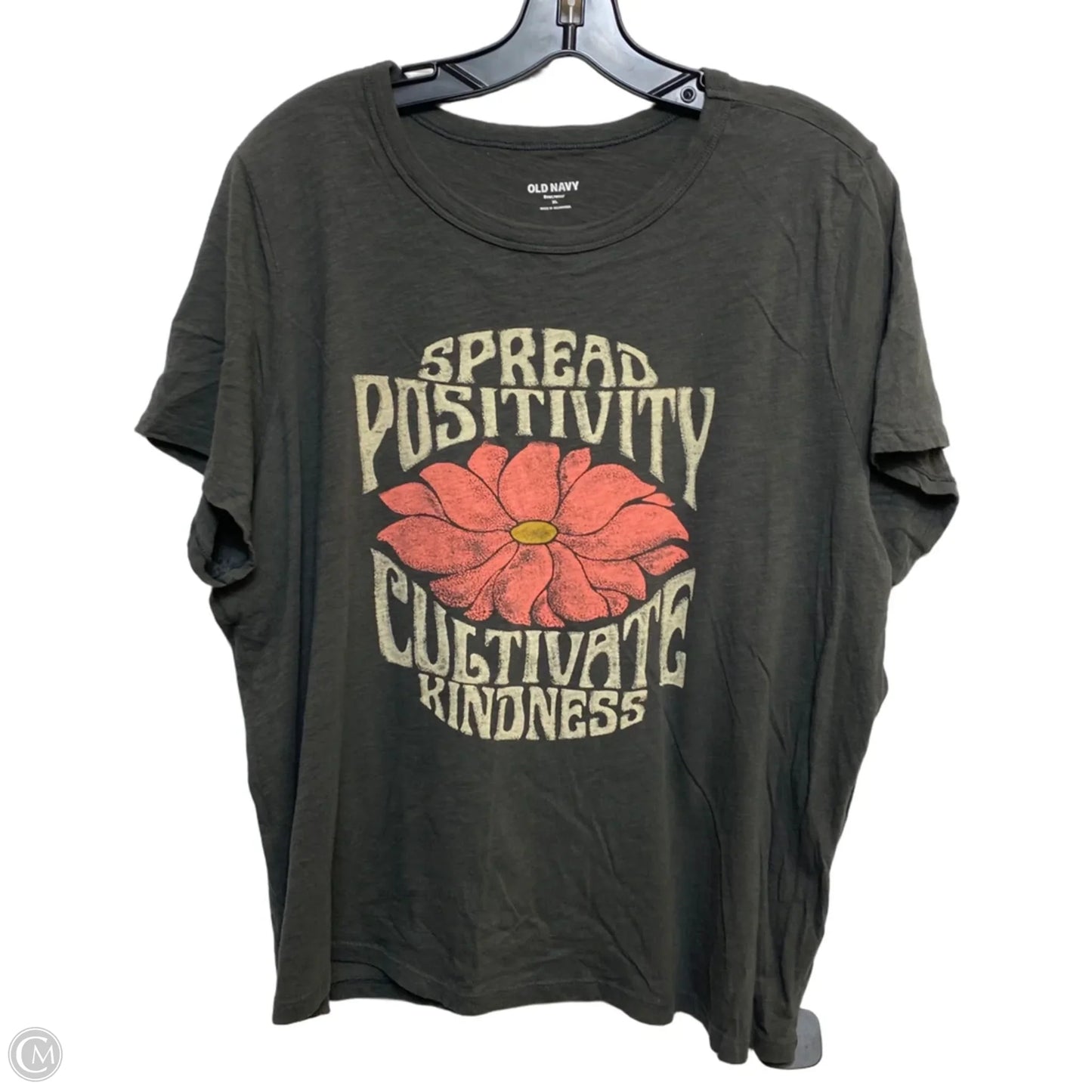 Top Short Sleeve By Old Navy In Grey, Size: Xl