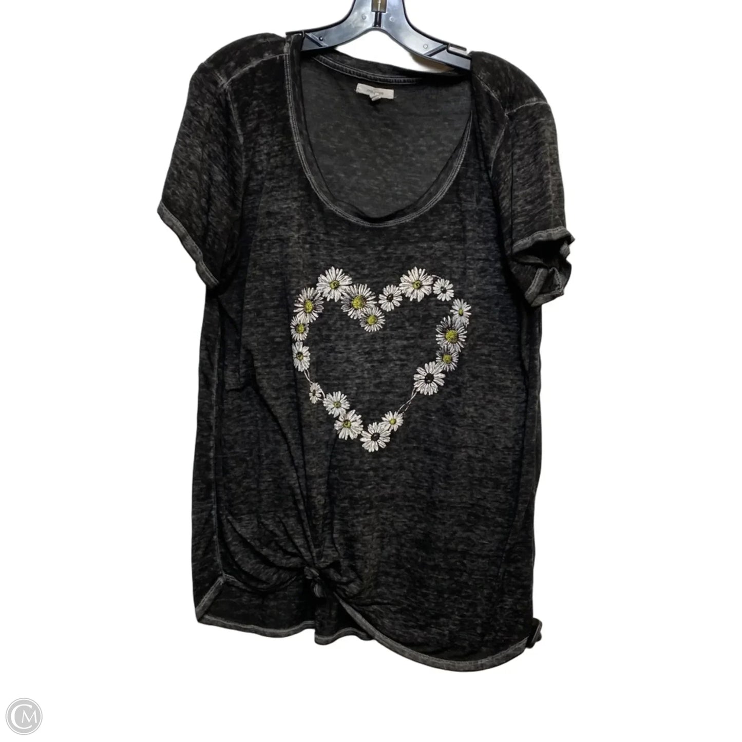 Top Short Sleeve By Maurices In Grey, Size: Xxl