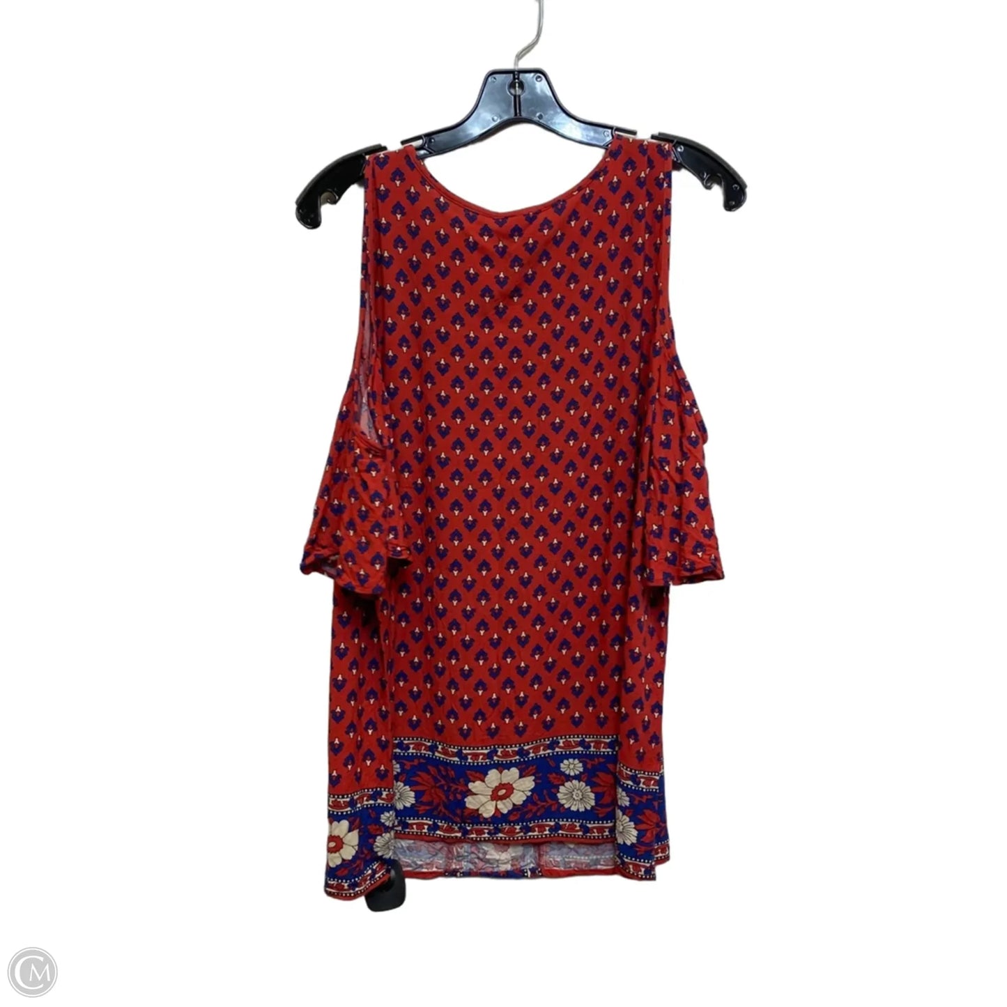 Top Short Sleeve By St Johns Bay In Blue & Red, Size: L