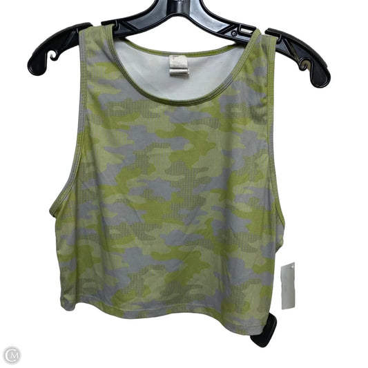 Athletic Tank Top By Fabletics In Green & Grey, Size: L