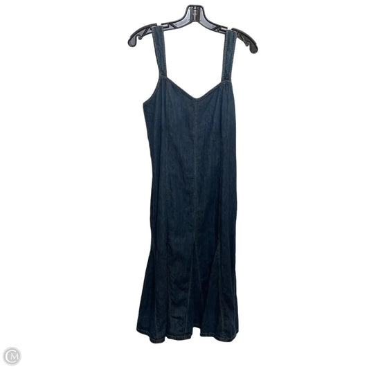 Dress Casual Midi By Lauren By Ralph Lauren In Blue Denim, Size: M