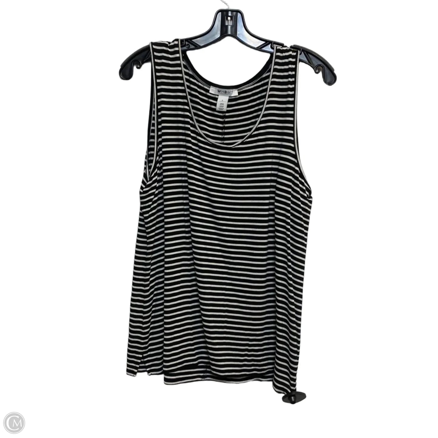 Top Sleeveless Basic By White House Black Market In Black & White, Size: L
