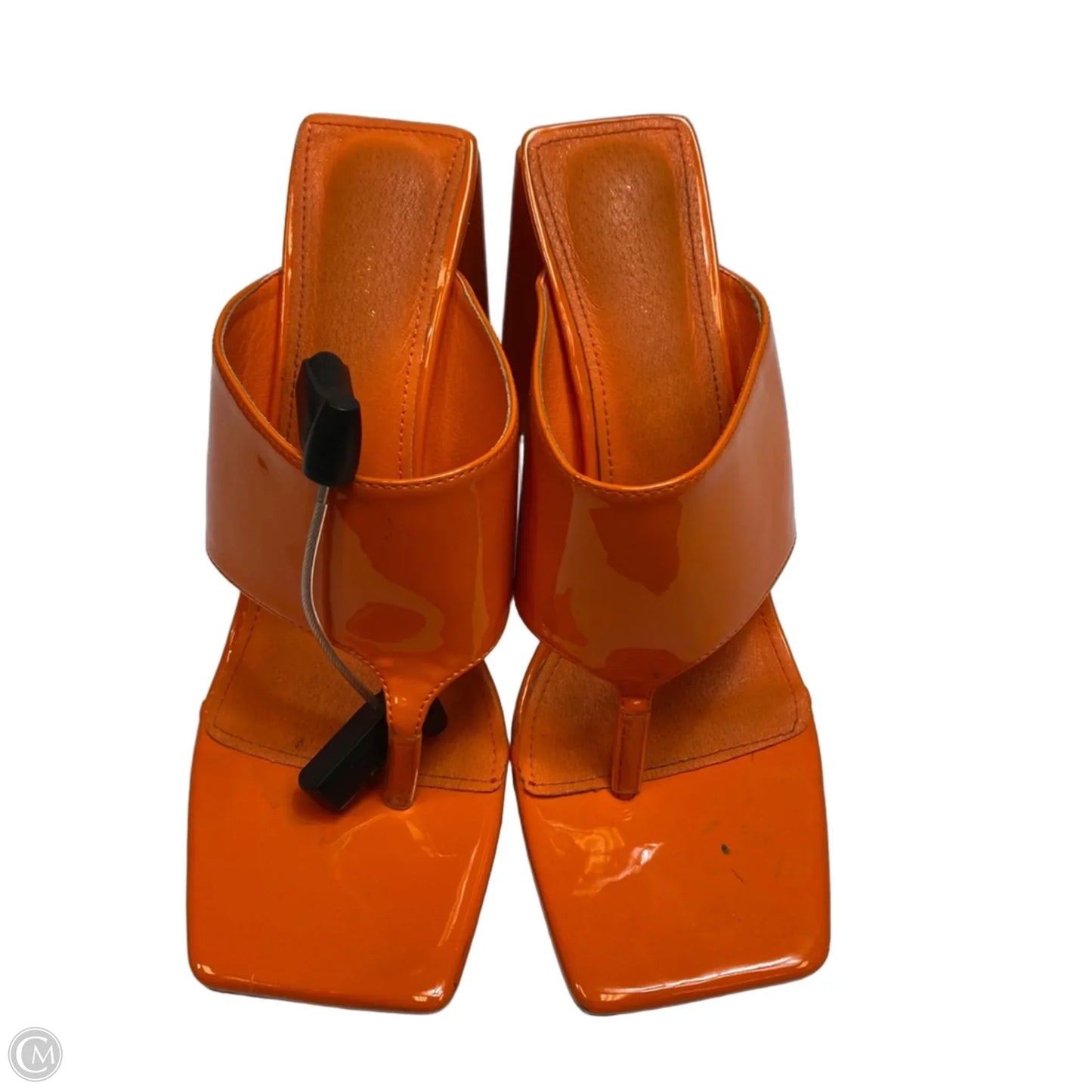 Sandals Heels Block By Clothes Mentor In Orange, Size: 11