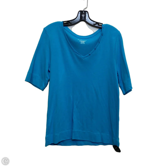 Top Short Sleeve By Chicos In Blue, Size: M