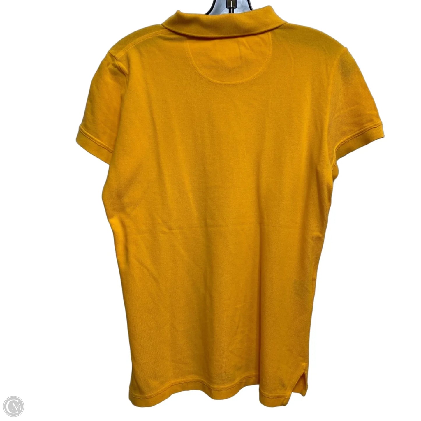 Top Short Sleeve By Lacoste In Orange, Size: L