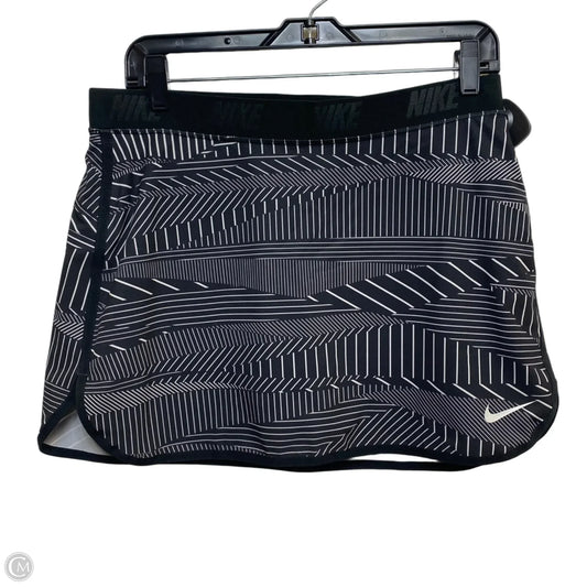 Athletic Skort By Nike Apparel In Black & White, Size: M