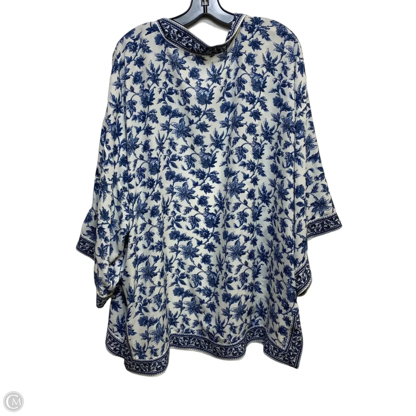 Kimono By Max Studio In Blue & Cream, Size: 2x