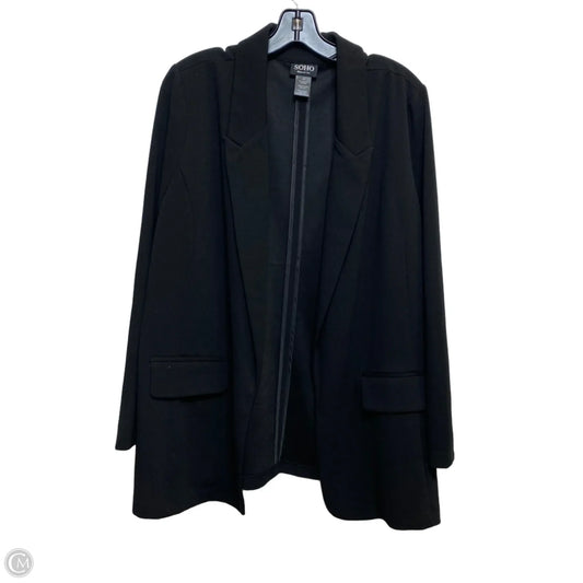 Blazer By Soho Apparel In Black, Size: 2x