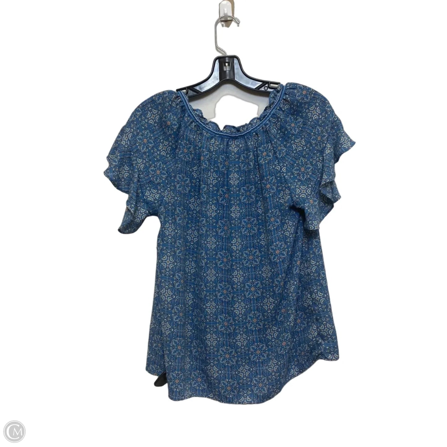 Top Short Sleeve By Max Studio In Blue, Size: S