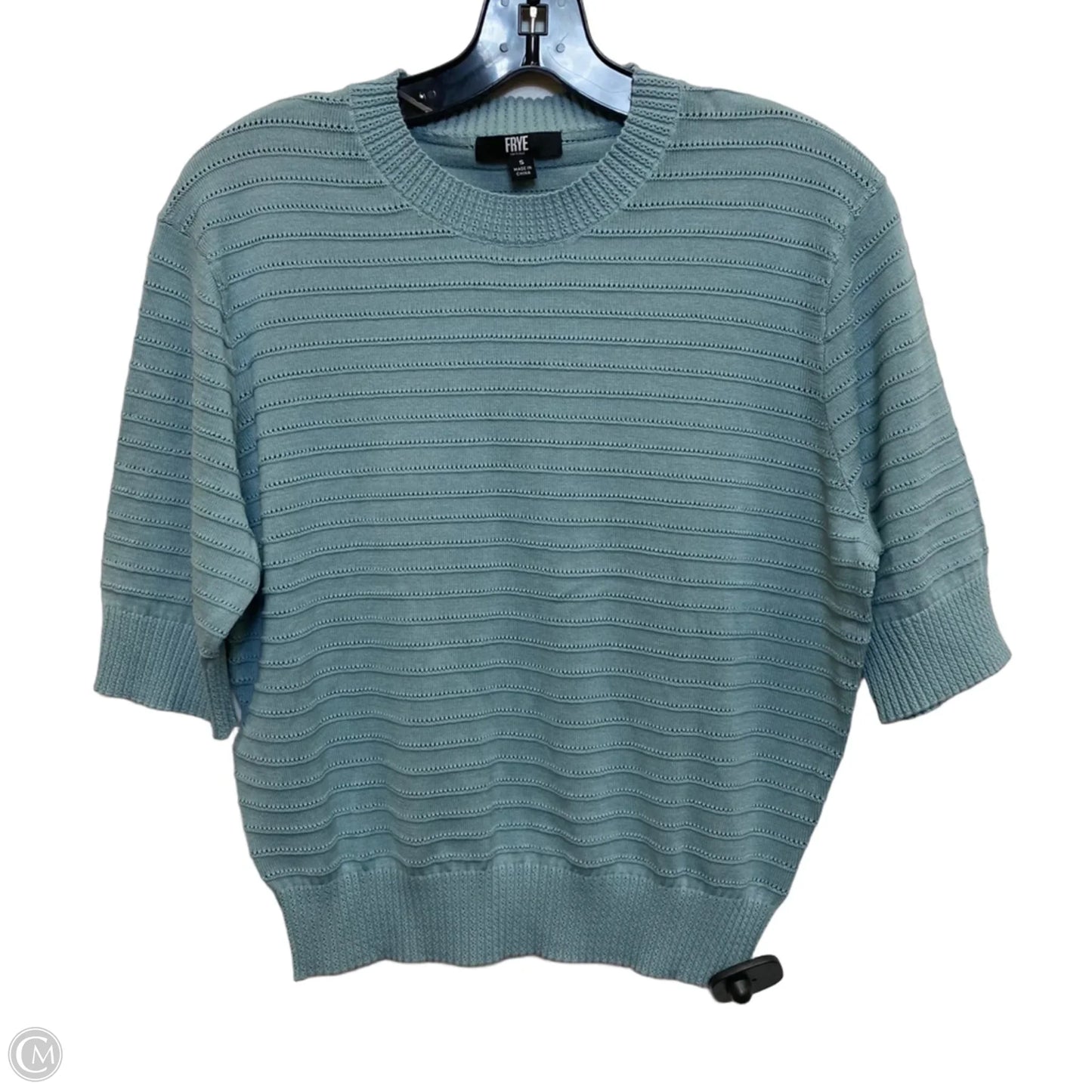 Top Short Sleeve Designer By Frye In Green, Size: S