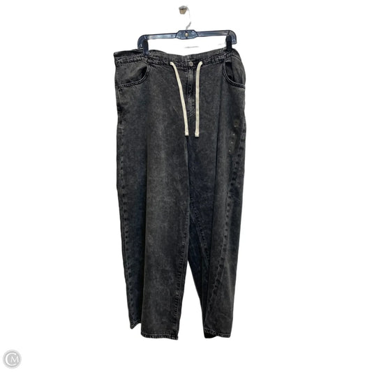 Jeans Wide Leg By Gap In Grey Denim, Size: Xl