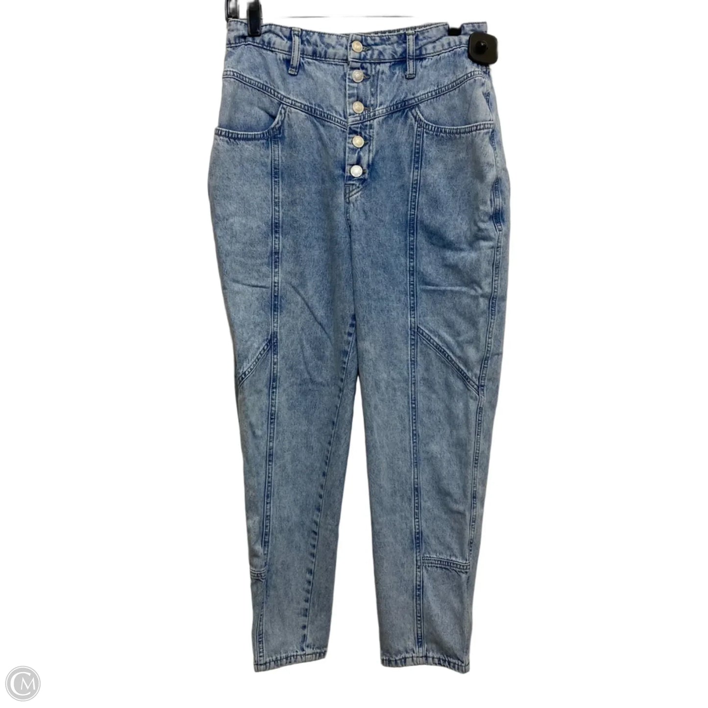 Jeans Straight By Free People In Blue Denim, Size: 10