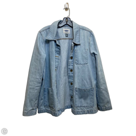 Jacket Shirt By Old Navy In Blue Denim, Size: L
