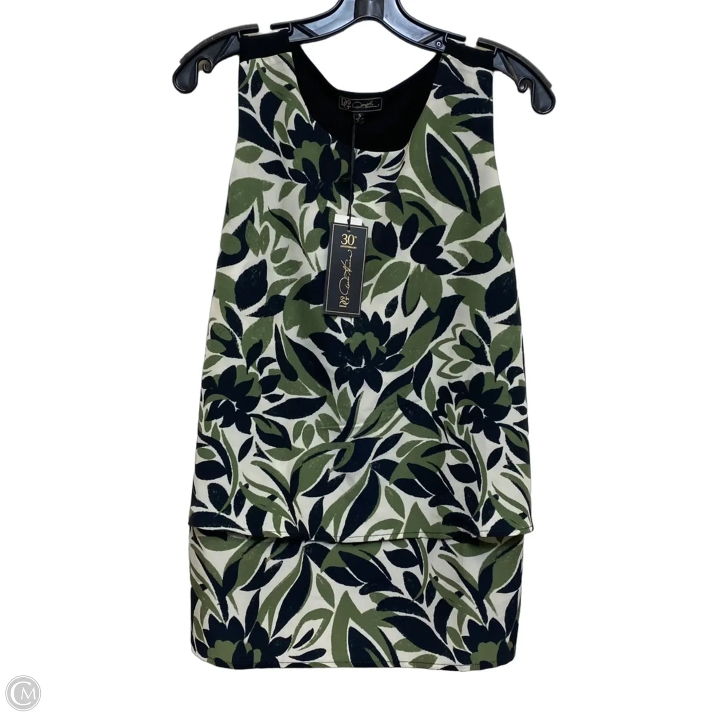 Top Sleeveless By Dg2 In Black & Green, Size: S
