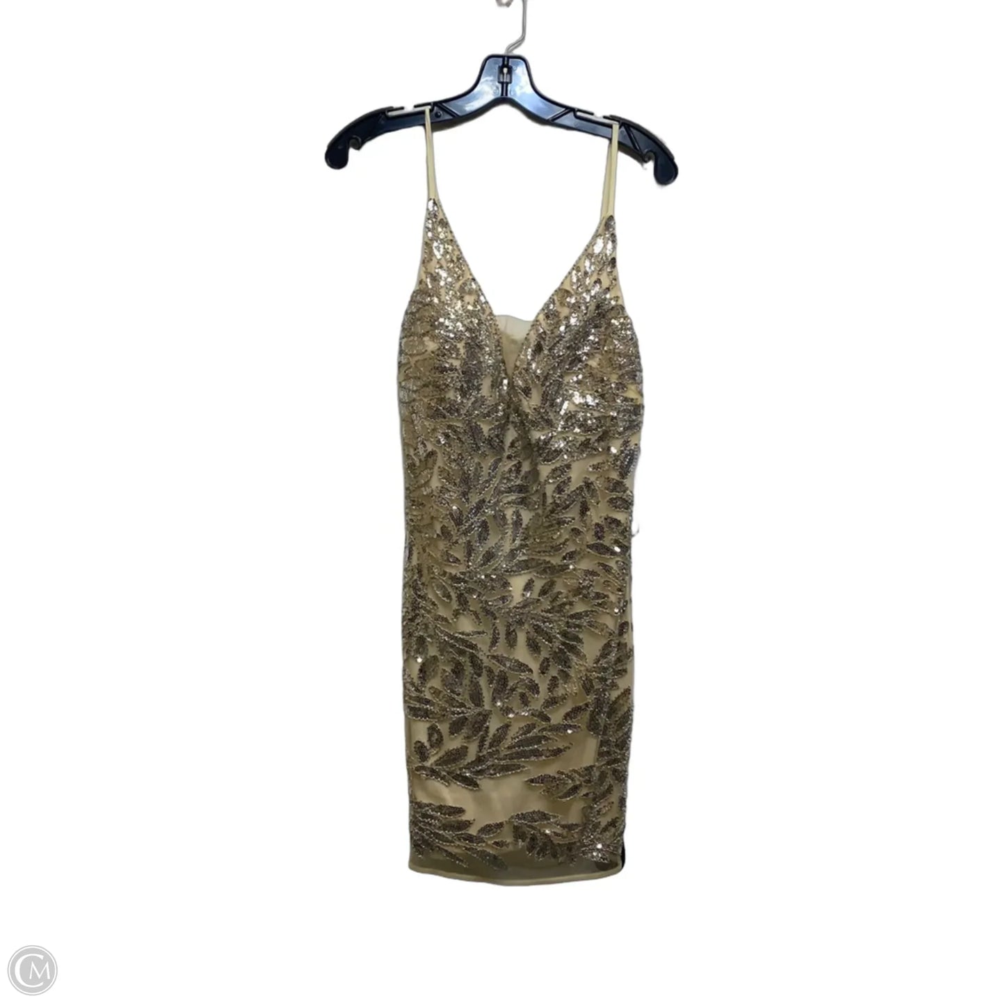 Dress Party Short By Fashion Nova In Cream & Silver, Size: L