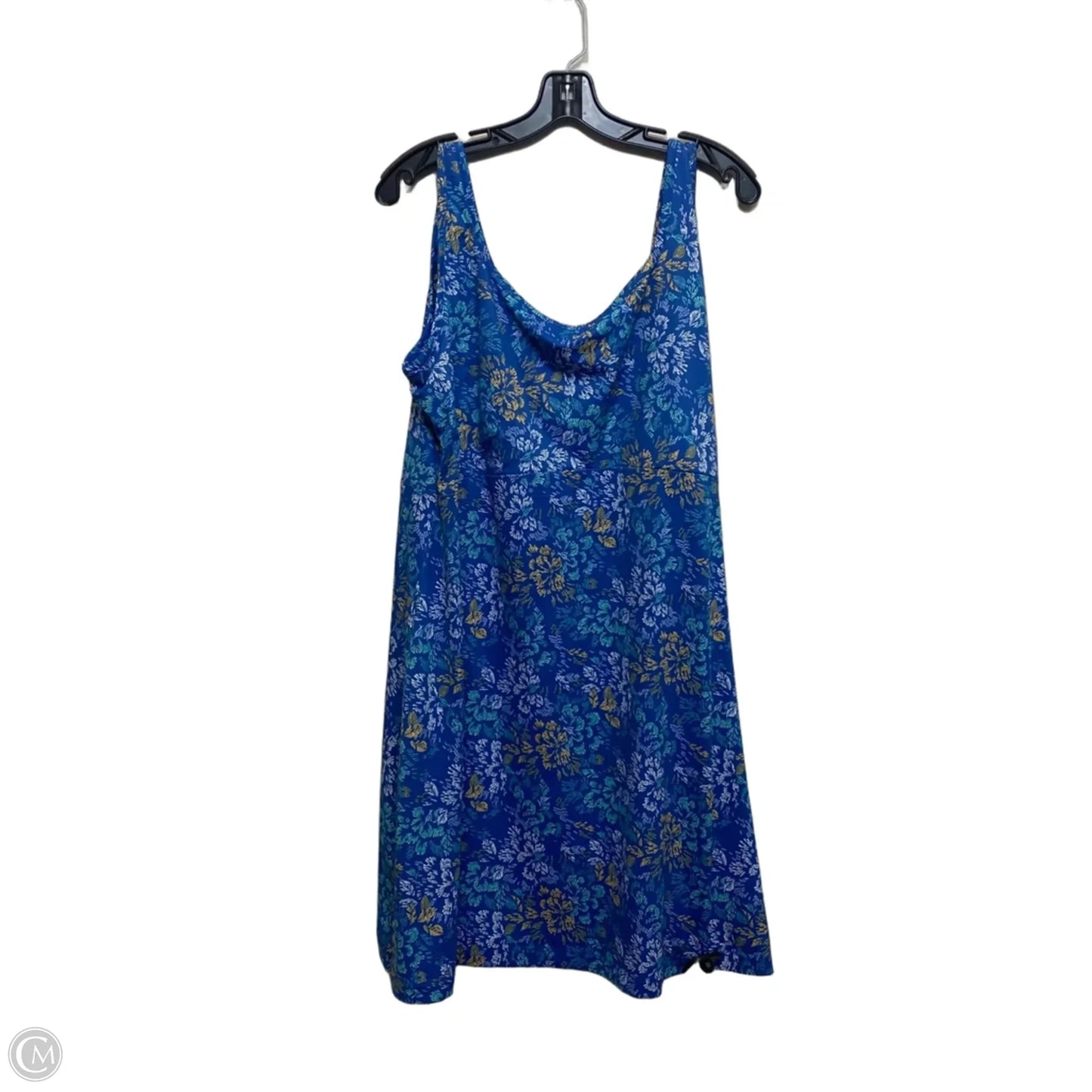Athletic Dress By Columbia In Blue & Yellow, Size: 1x