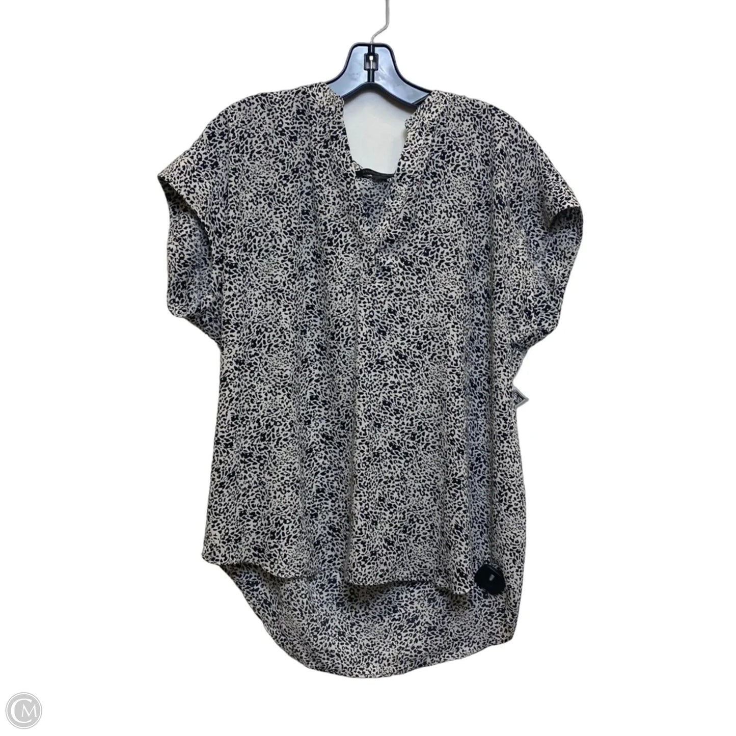 Top Short Sleeve By Cynthia Steffe In Black & White, Size: L