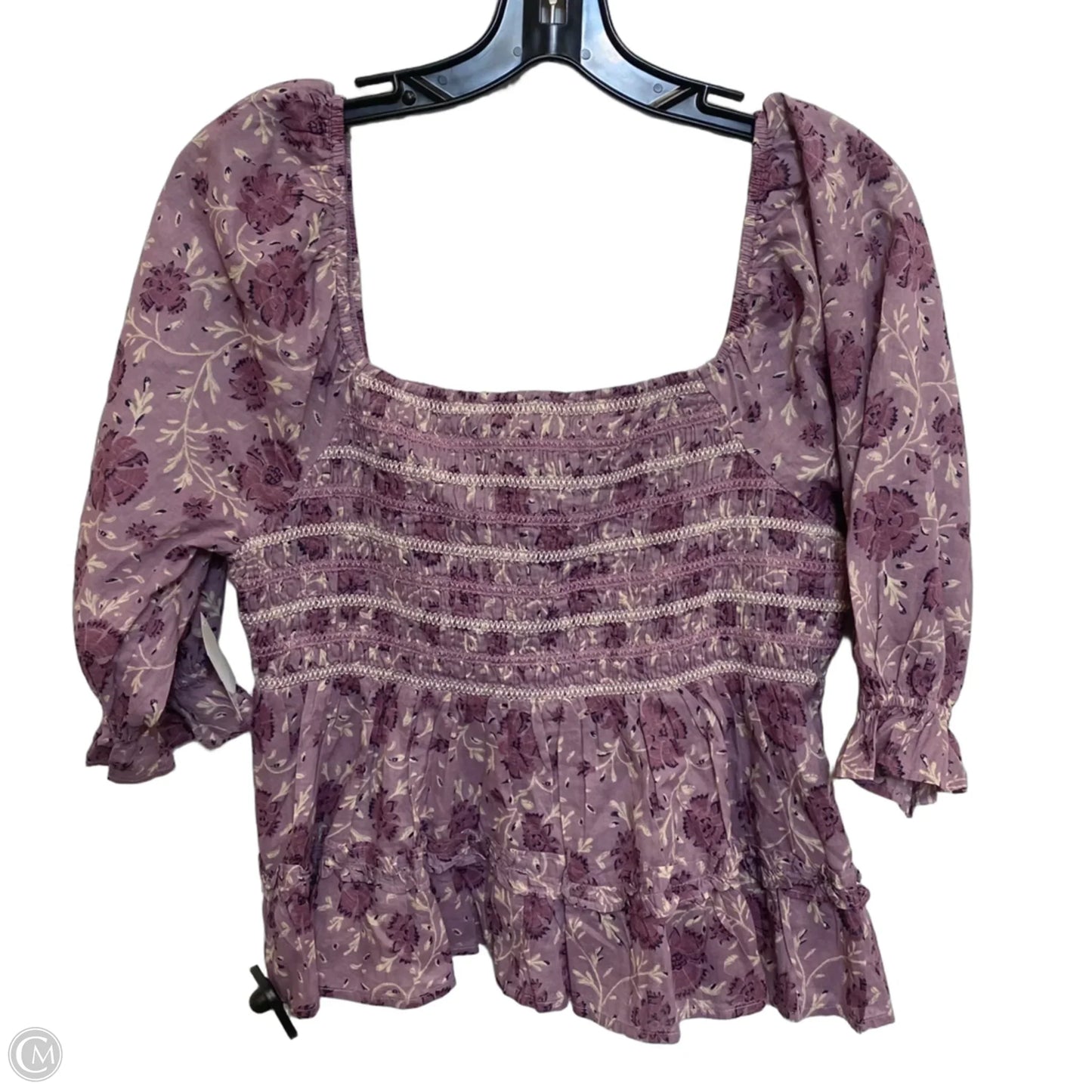 Top Short Sleeve By American Eagle In Purple, Size: M