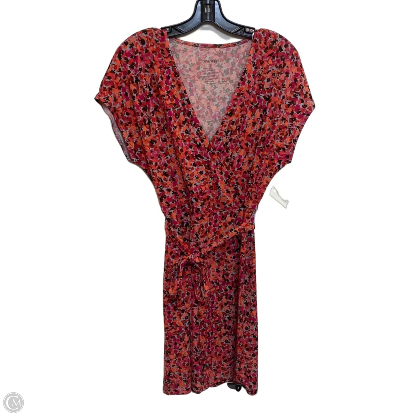 Dress Casual Short By Nine West Apparel In Orange & Pink, Size: L