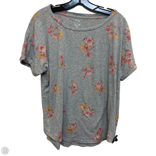 Top Short Sleeve Basic By Maurices In Grey, Size: Xl