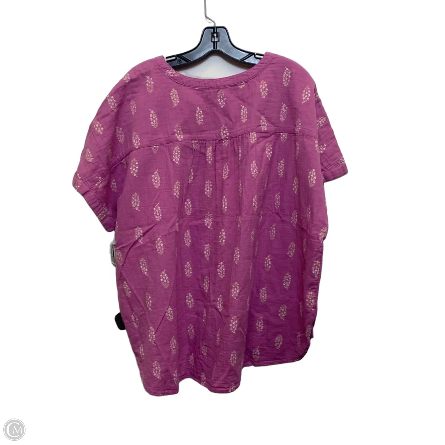 Top Short Sleeve By Wonderly In Pink, Size: Xxl