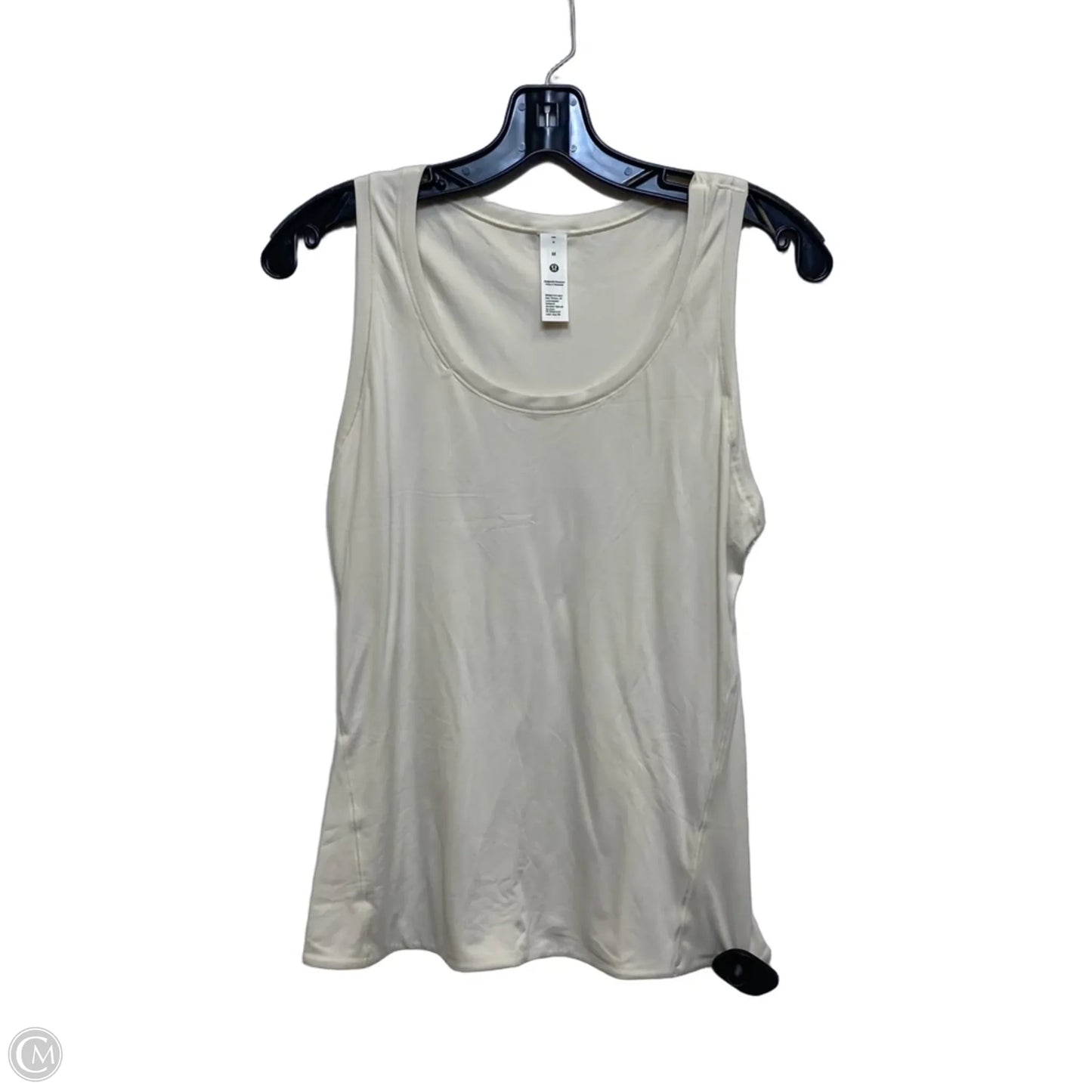 Athletic Tank Top Designer By Lululemon In Cream, Size: M