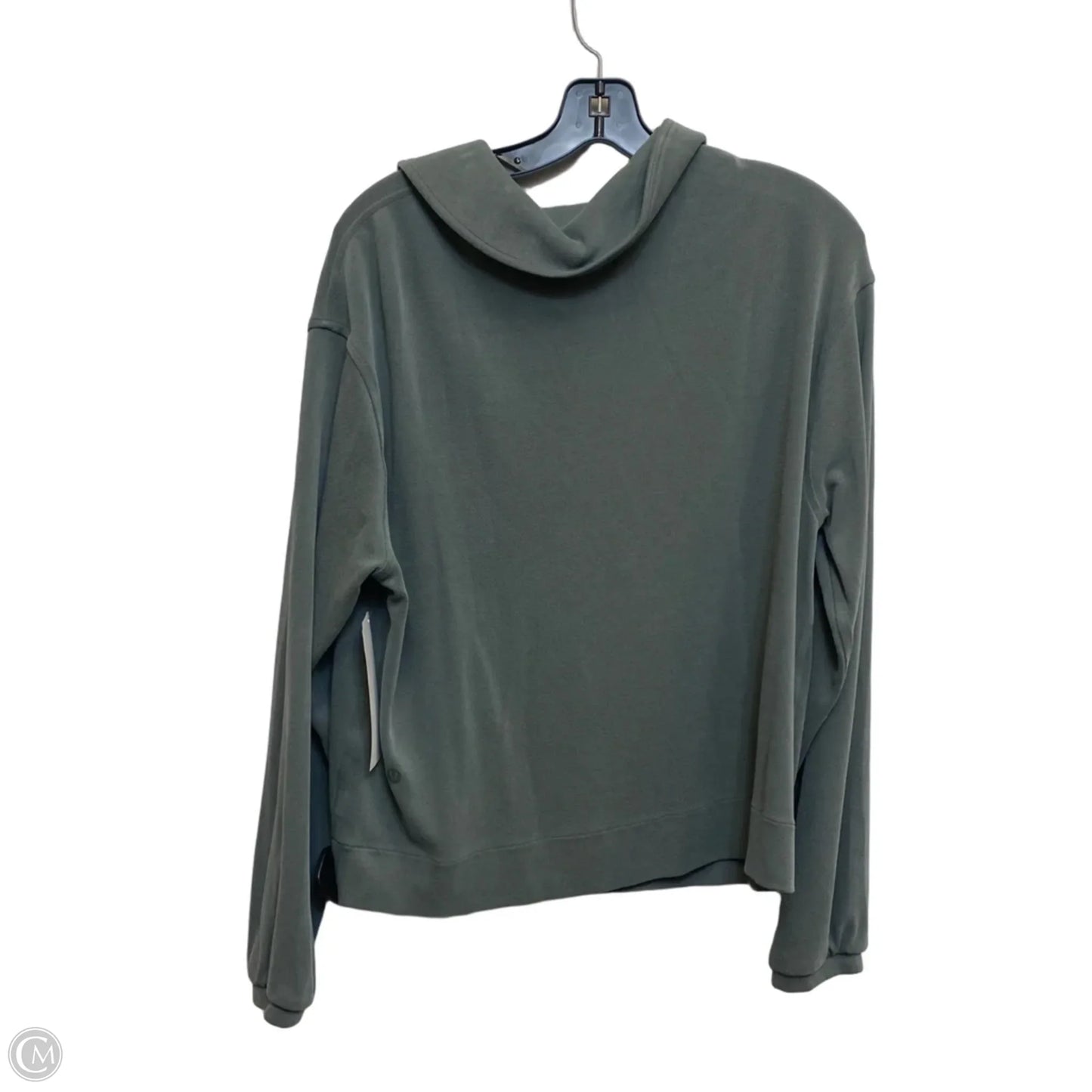 Athletic Top Long Sleeve Collar Designer By Lululemon In Green, Size: Xs