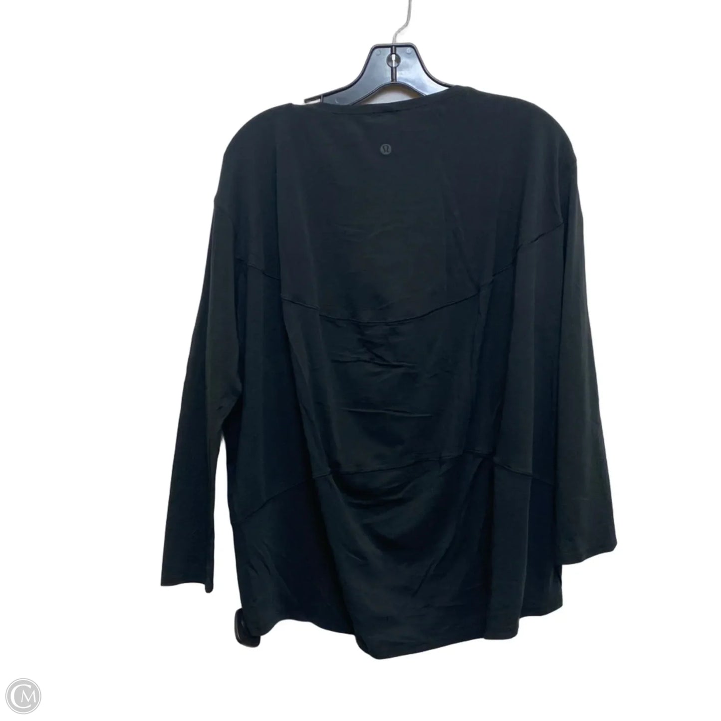 Athletic Top Long Sleeve Crewneck Designer By Lululemon In Black, Size: S