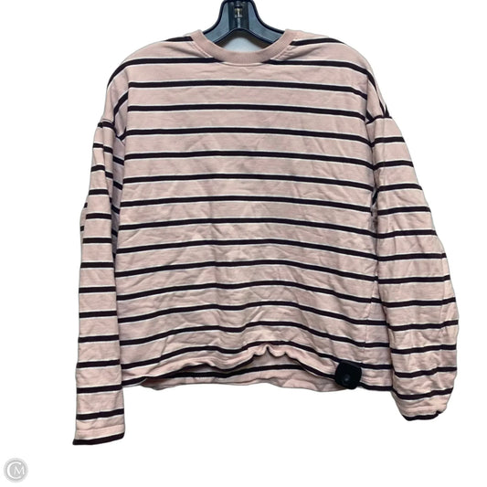 Top Long Sleeve By Bershka In Brown & Pink, Size: L