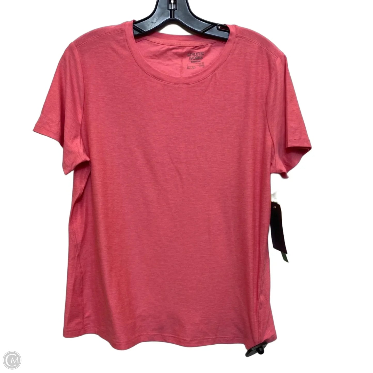 Athletic Top Short Sleeve By Athletic Works In Pink, Size: L
