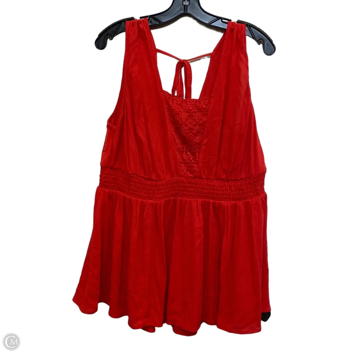 Top Sleeveless By Torrid In Red, Size: 1x