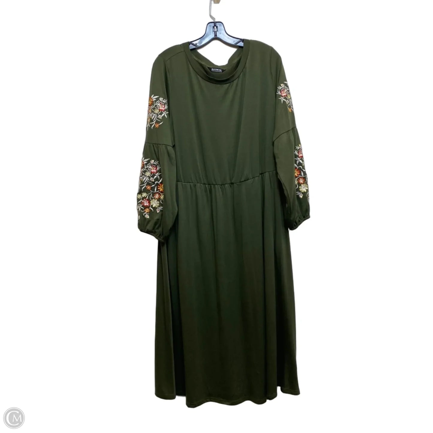 Dress Casual Midi By Bloomchic In Green, Size: 1x