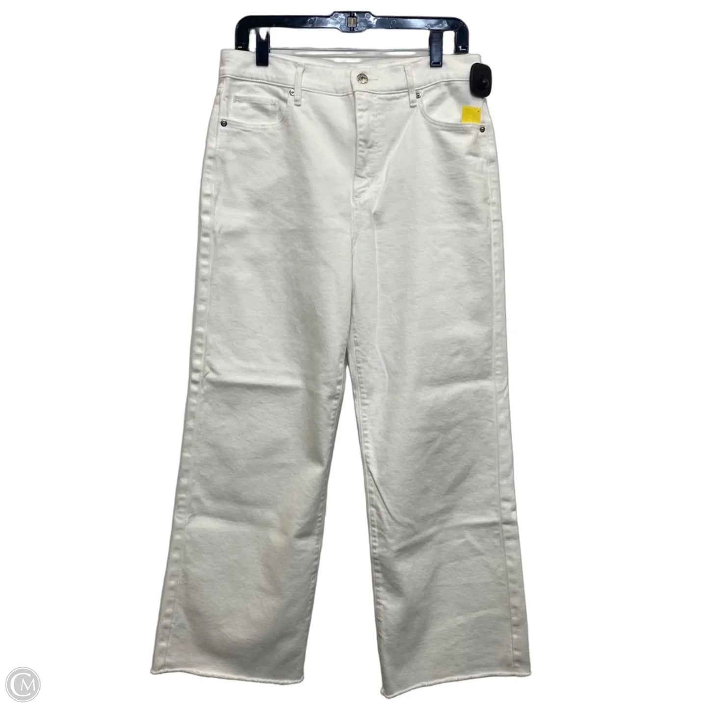 Jeans Wide Leg By Loft In White Denim, Size: 8