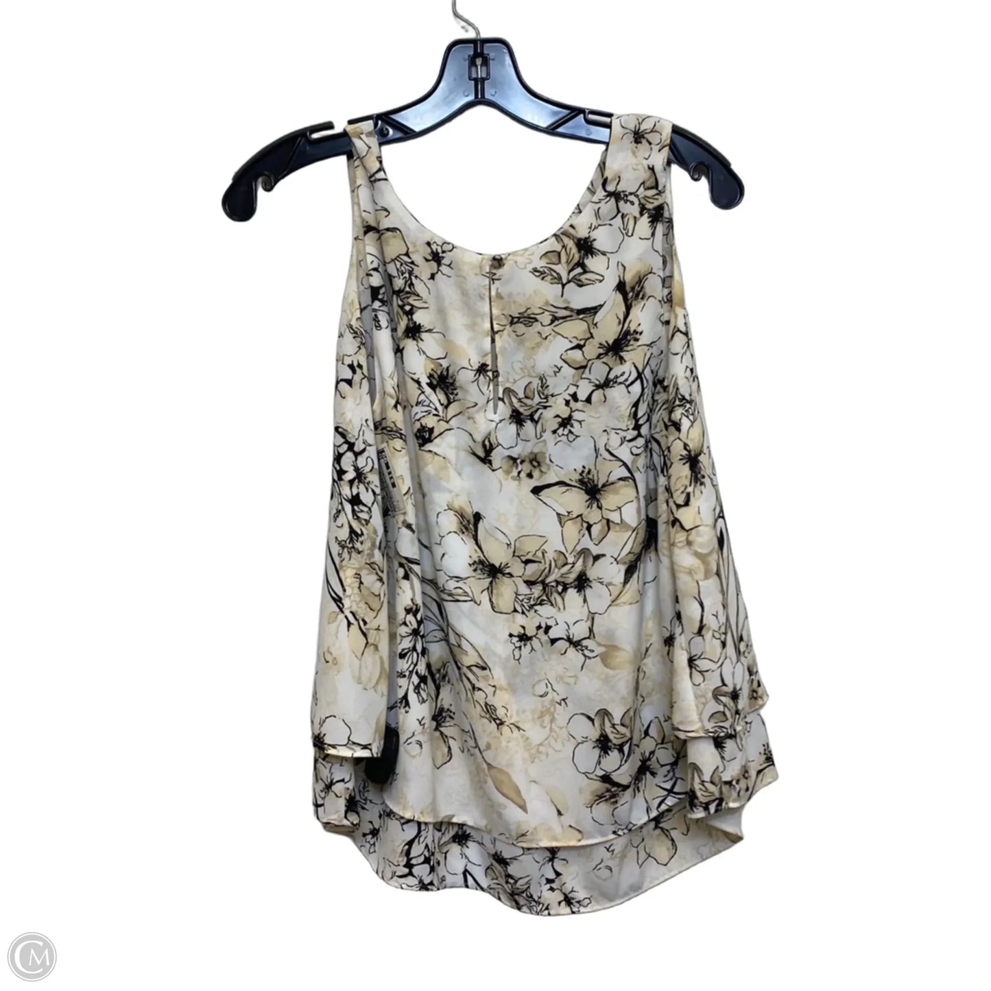 Top Sleeveless By White House Black Market In Tan & White, Size: M