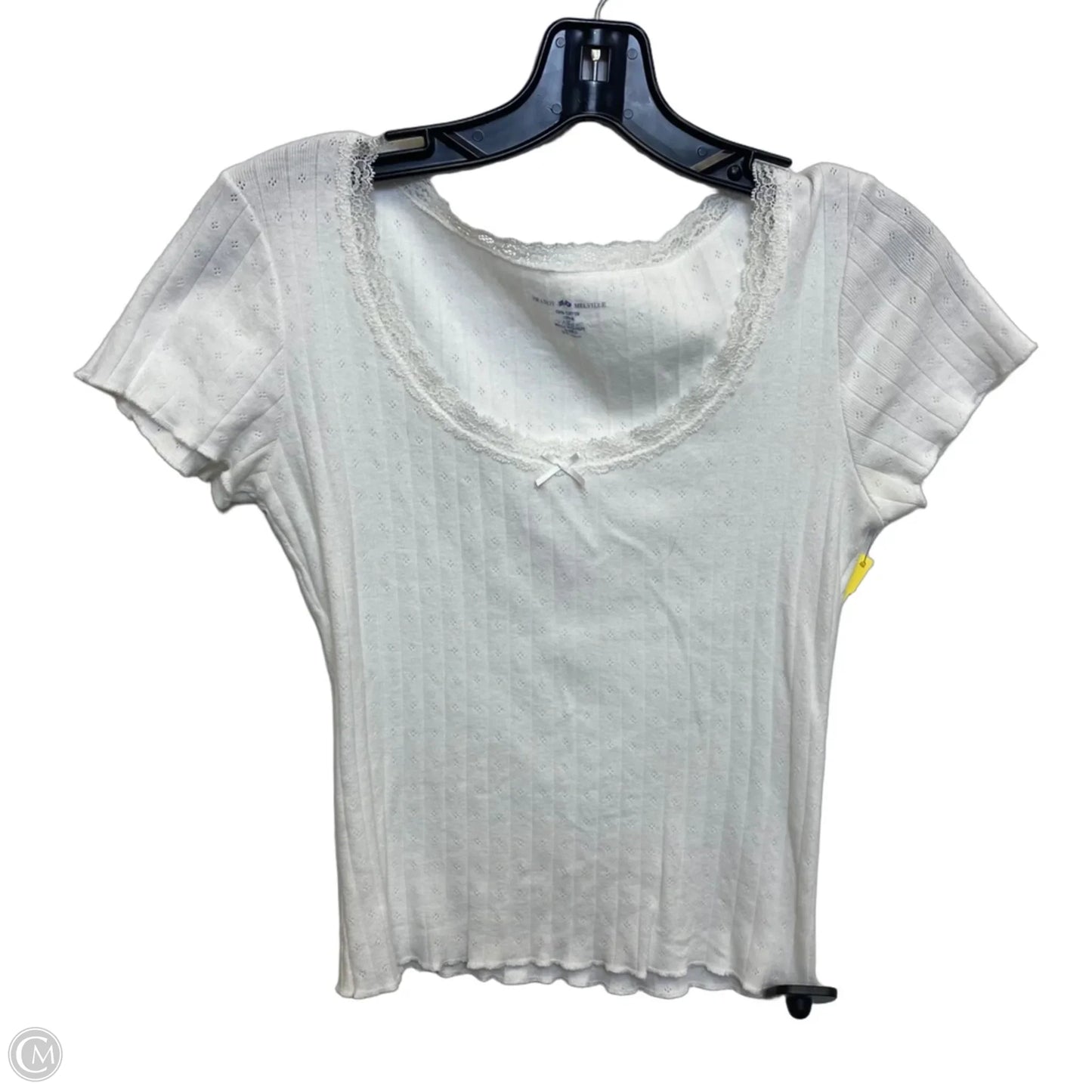 Top Short Sleeve By Brandy Melville In White, Size: Osfm
