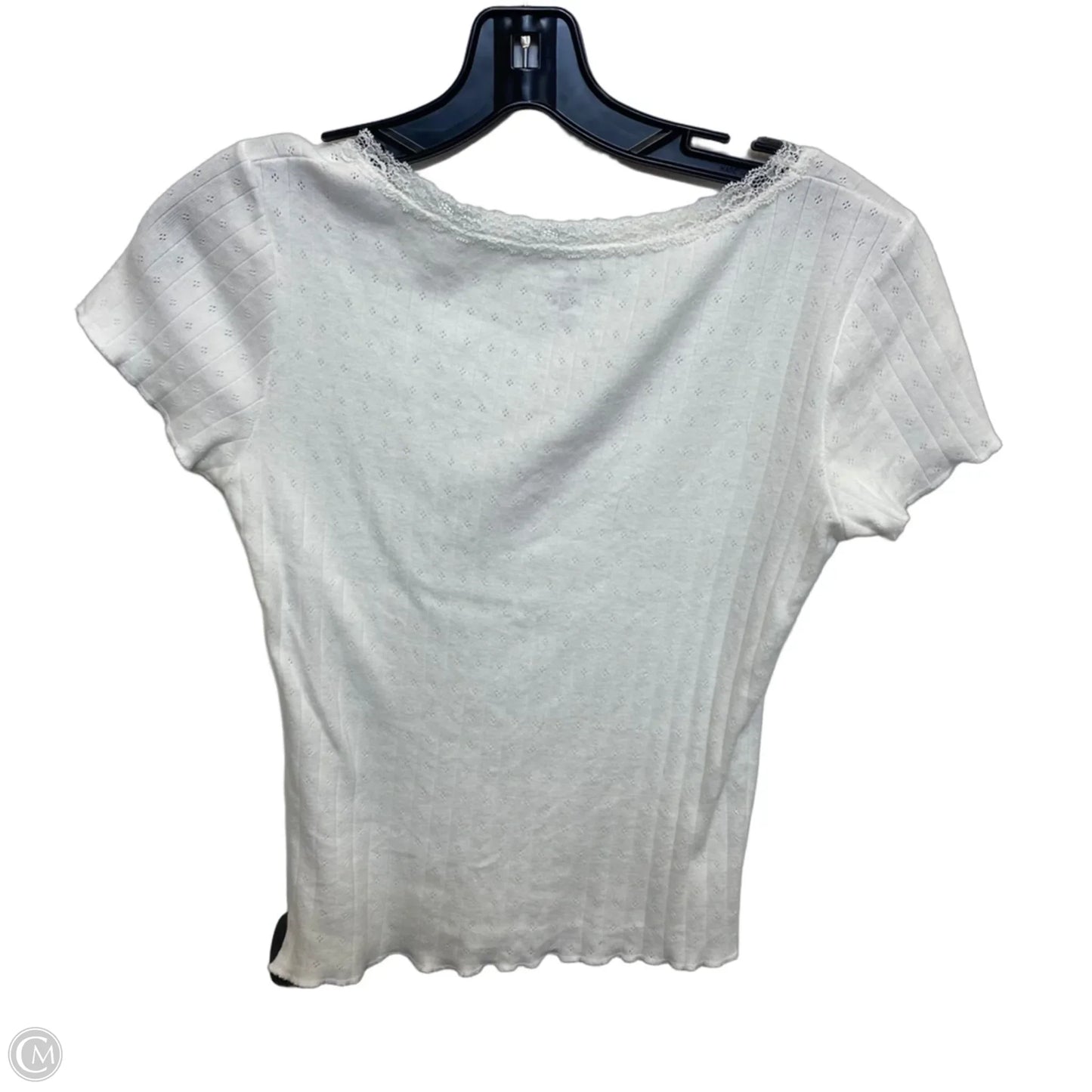 Top Short Sleeve By Brandy Melville In White, Size: Osfm
