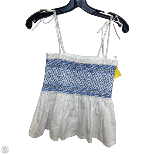 Top Sleeveless By J. Crew In Blue & White, Size: Xs