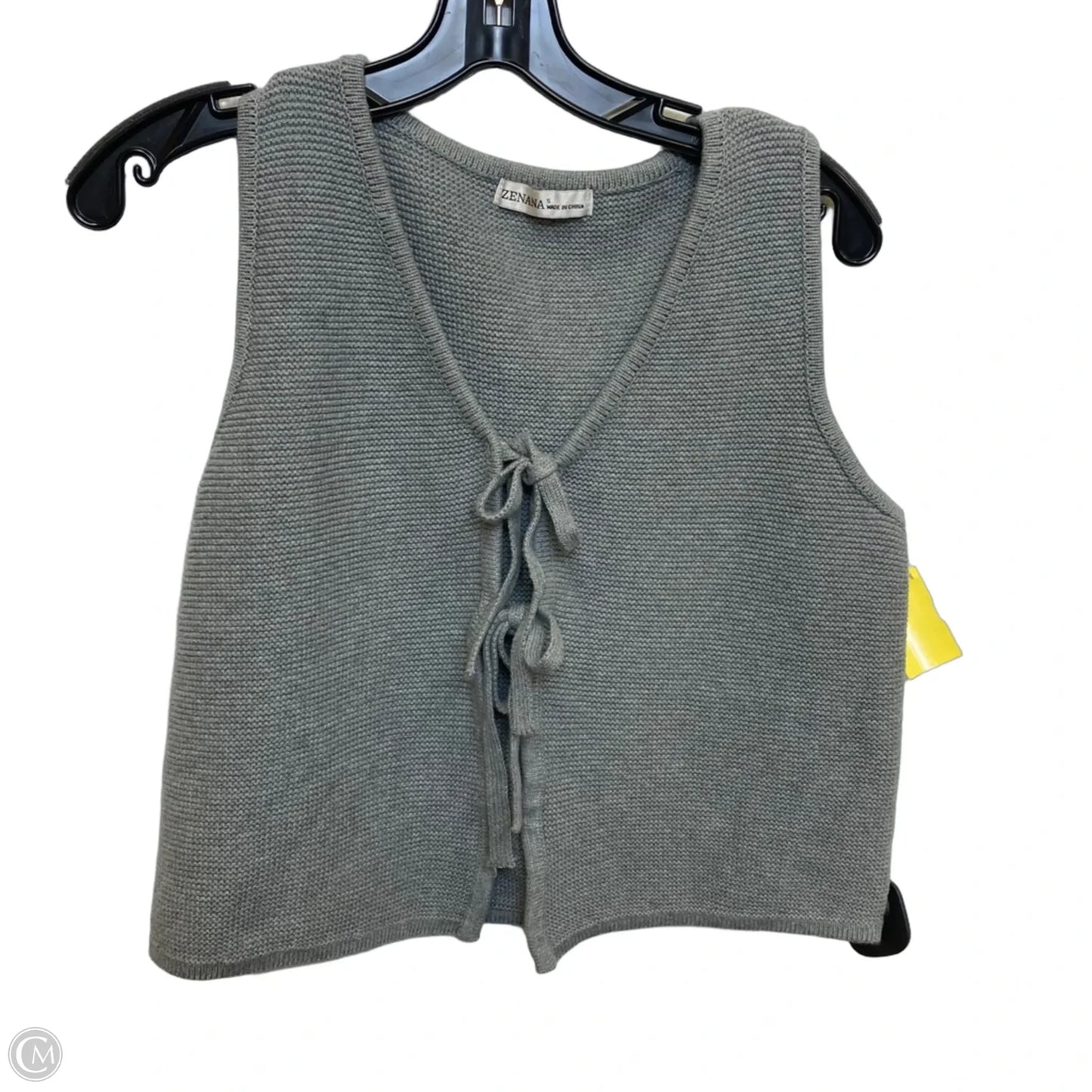 Vest Sweater By Zenana In Grey, Size: S