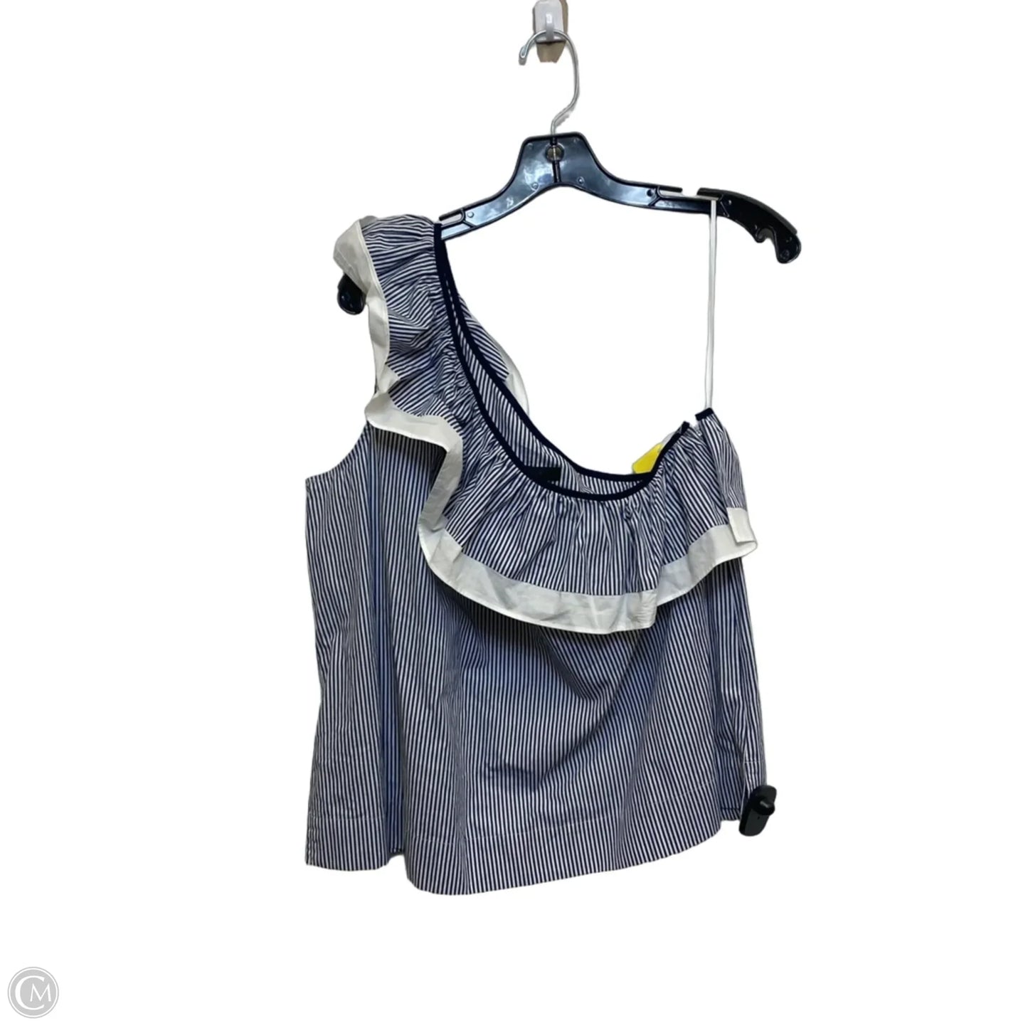 Top Sleeveless By J. Crew In Blue & White, Size: L